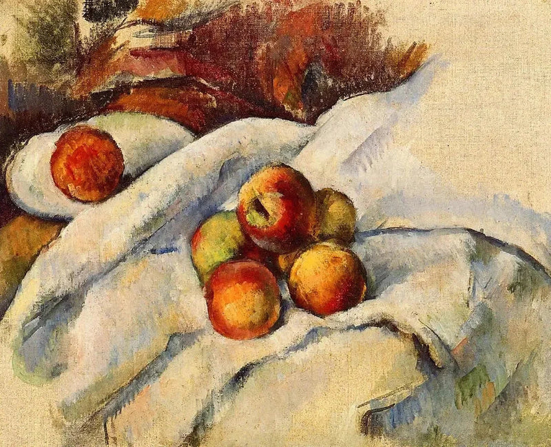 Pommes sur un linge, vers 1885 – Paul Cézanne