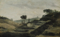 Paysage de la campagne d’Aix à la tour de César, vers 1862 – Paul Cézanne