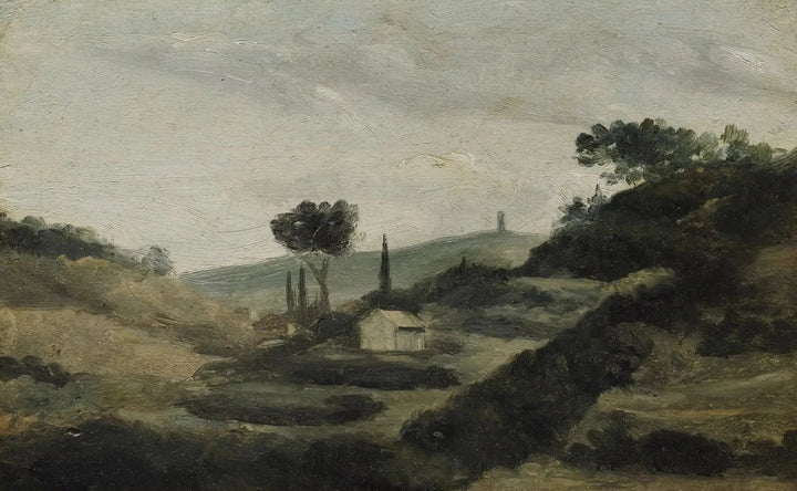 Paysage de la campagne d’Aix à la tour de César, vers 1862 – Paul Cézanne
