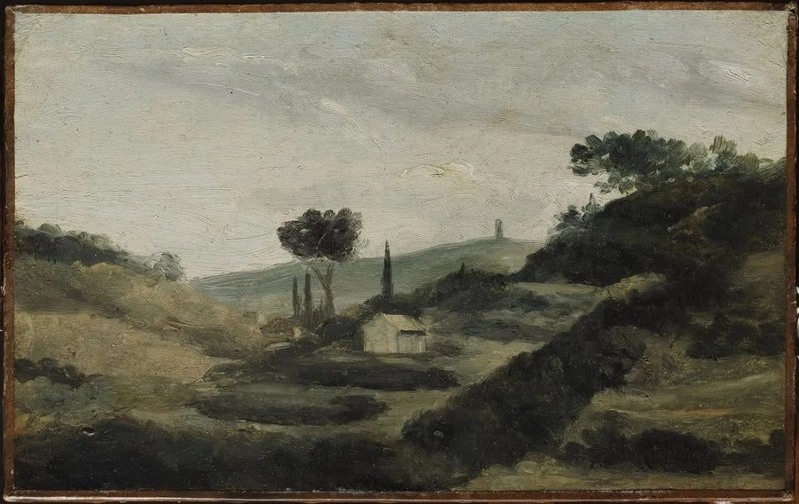 Paysage de la campagne d’Aix à la tour de César, vers 1862 – Paul Cézanne