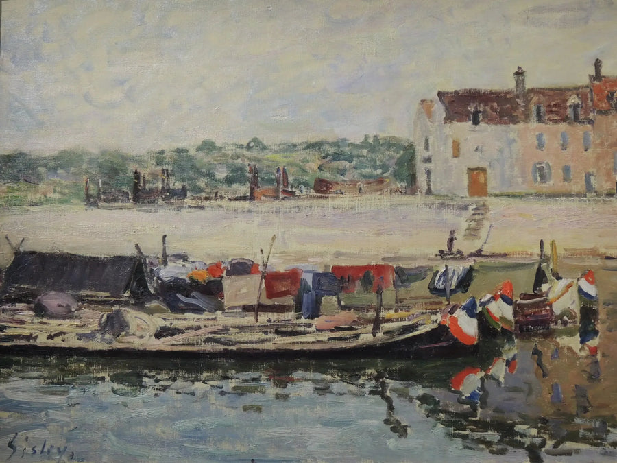 Chalands à St-Mammès - Alfred Sisley