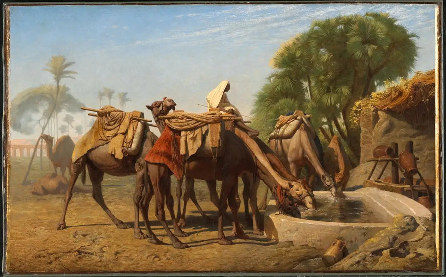 Chameaux à l'abreuvoir - Jean-Léon Gérôme