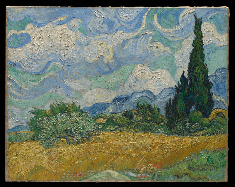 Champ de blé avec cyprès, F717 – Vincent van Gogh