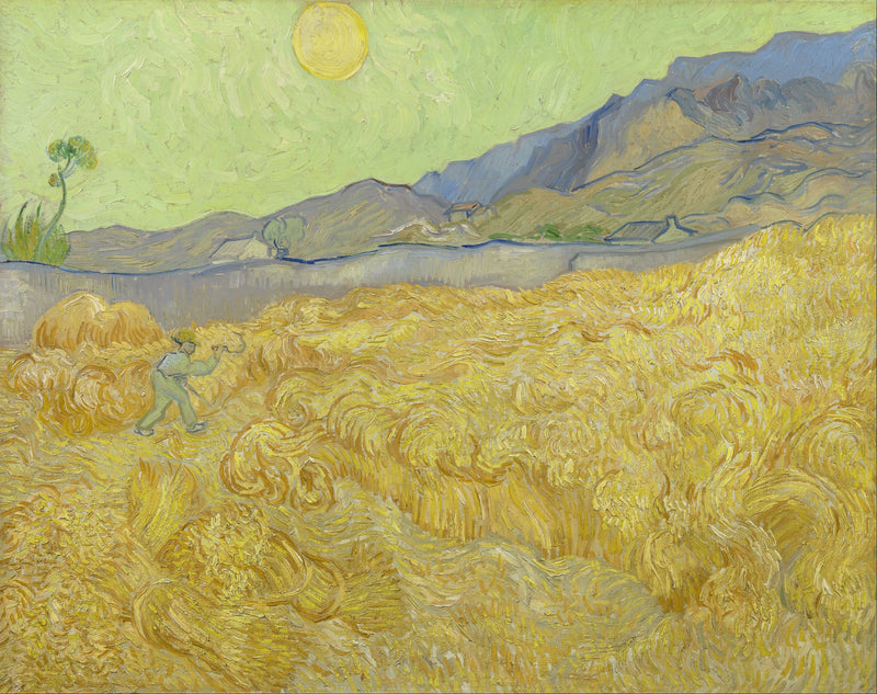 Champ de blé avec faucheur, F618 – Van Gogh