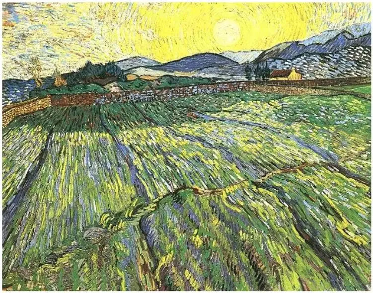 Champ clos avec soleil levant - Vincent van Gogh