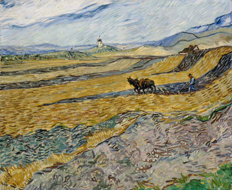 Champ clos avec laboureur – Vincent van Gogh