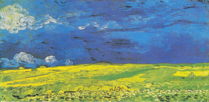 Champ de blé sous les nuages d'orage - Vincent van Gogh