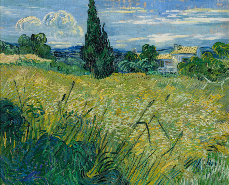 Champ de blé vert avec cyprès, F719 – Van Gogh