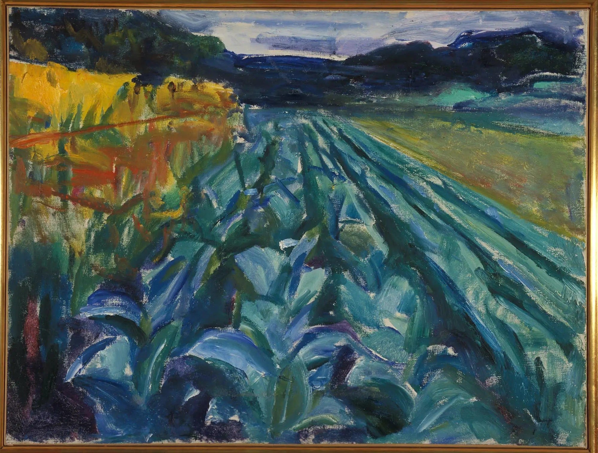champ de choux - Edvard Munch image 1 copie peinte à la main à l’huile