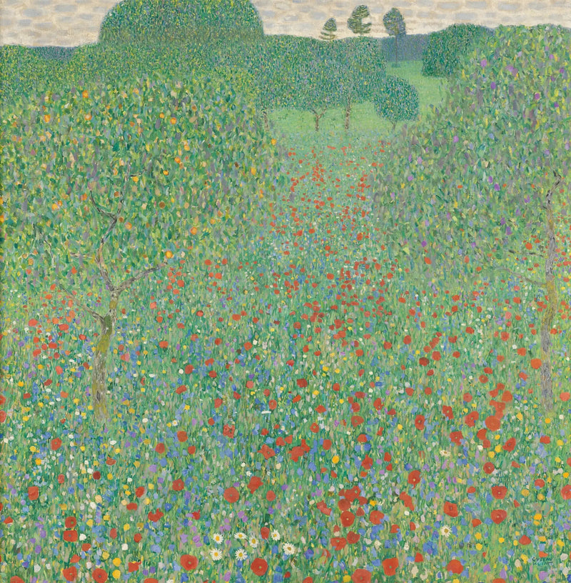 Champ de coquelicots - Gustav Klimt
