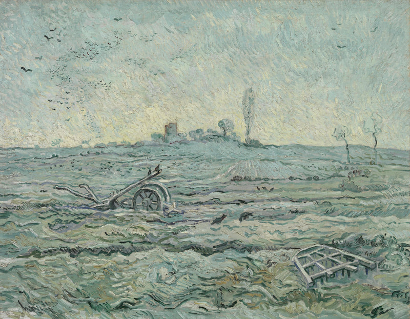 Champ enneigé avec une herse, d’après Millet – Vincent van Gogh