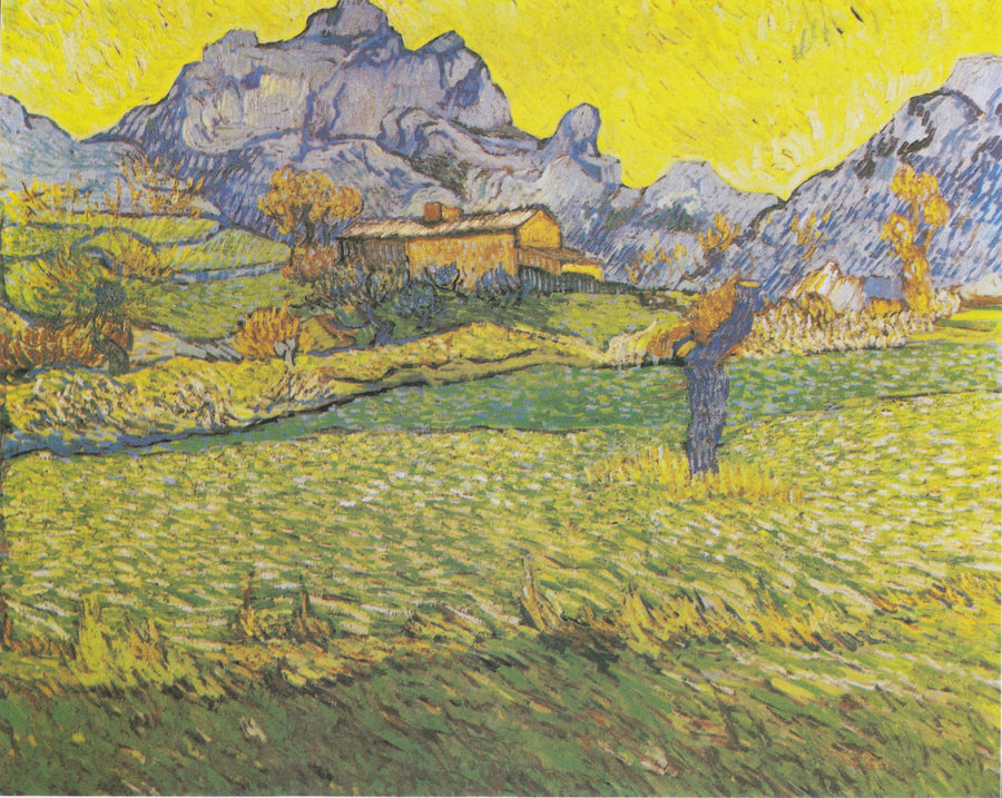 Champs de blé dans un paysage montagneux, F721 – Van Gogh