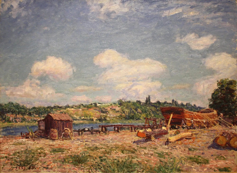 Chantier naval à Saint-Mammès - Alfred Sisley