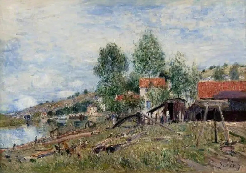 Chantier naval de Saint-Mammès - Alfred Sisley
