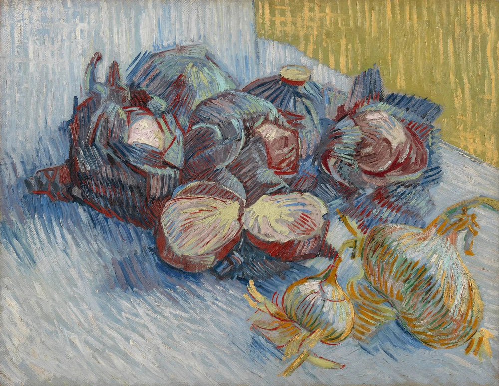 Reproduction du tableau « Charbons rouges et ail - Vincent van Gogh » par Alpha Reproduction en peinture à l’huile