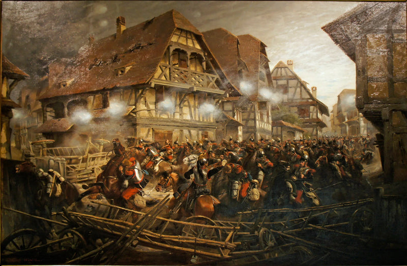 Charge du 9e régiment de cuirassiers dans le village de Morsbronn - Édouard Detaille