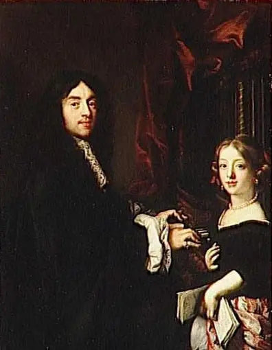 Charles Couperin et la fille du peintre - Claude Lefèbvre