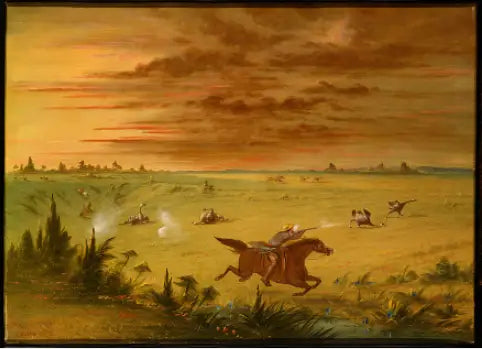 Chasse à l’autruche Buenos Aires - Auca - George Catlin - Alpha Reproduction