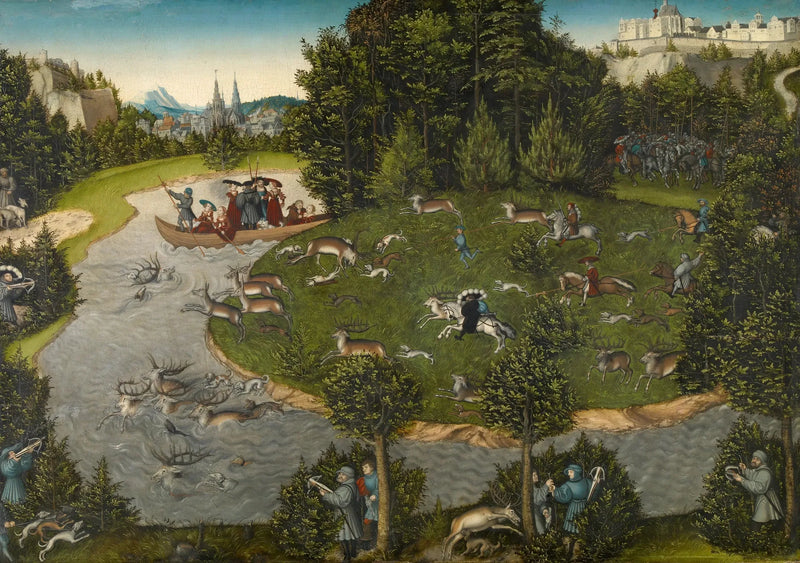 Chasse au cerf de l'électeur Frédéric le Sage - Lucas Cranach the Elder