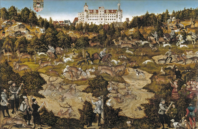 Chasse au château de Torgau en l'honneur de Charles Quint - Lucas Cranach the Elder