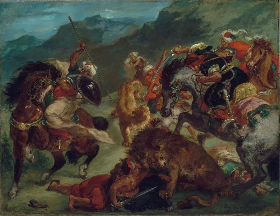 Chasse au lion - Eugène Delacroix