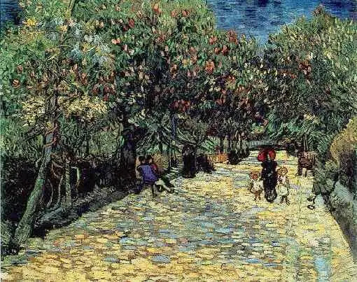 Châtaignes rouges dans le parc public d'Arles - Vincent van Gogh image 1 reproduction d’œuvre d’art à l’huile