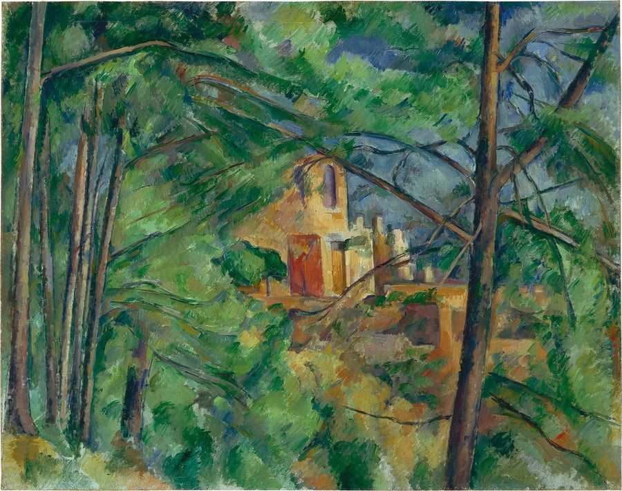 Château Noir derrière les arbres - Paul Cézanne