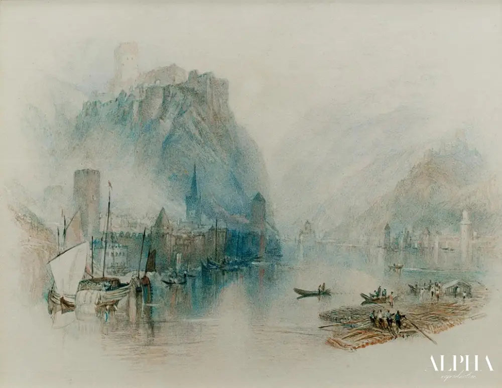 Châteaux sur le Rhin - William Turner - Reproductions de tableaux et peintures haut de gamme