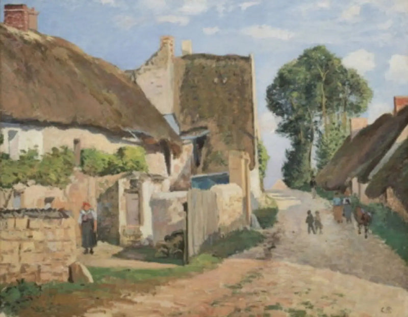 Chaumières à Auvers-sur-Oise - Camille Pissarro