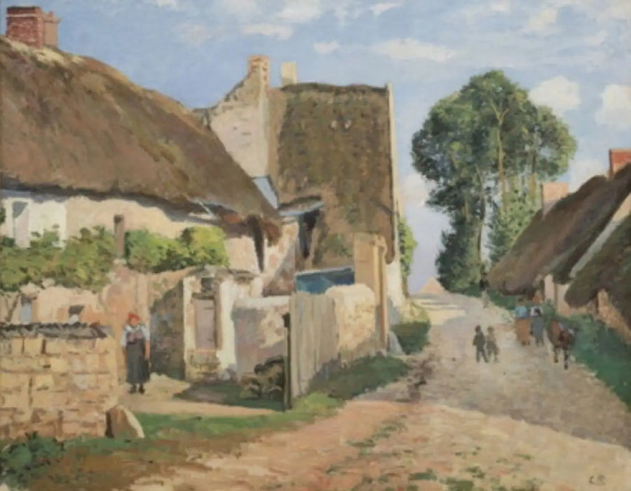 Chaumières à Auvers-sur-Oise - Camille Pissarro