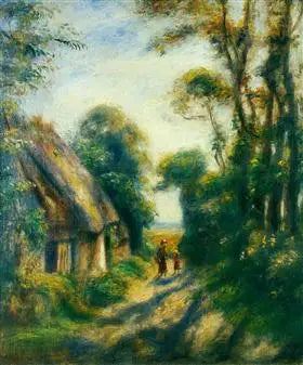 Chaumières à Berneval - Pierre-Auguste Renoir image 1 copie de tableau peinte à la main