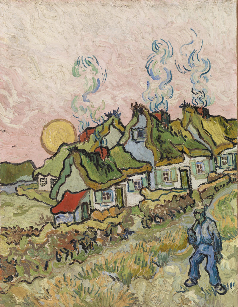 Chaumières au soleil – Vincent van Gogh