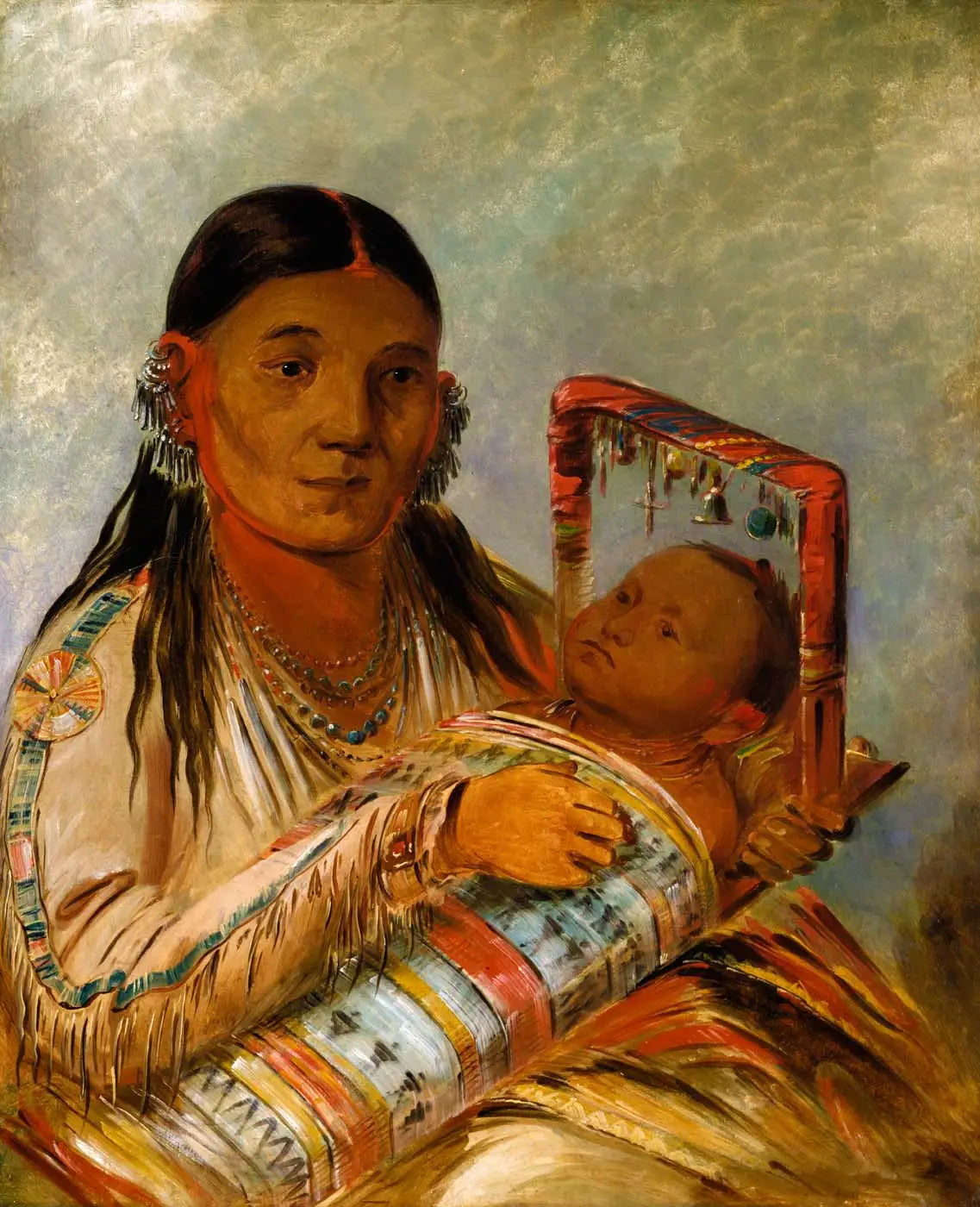 Chée-ah-ká-tchée épouse de Nót-to-way - George Catlin - Alpha Reproduction
