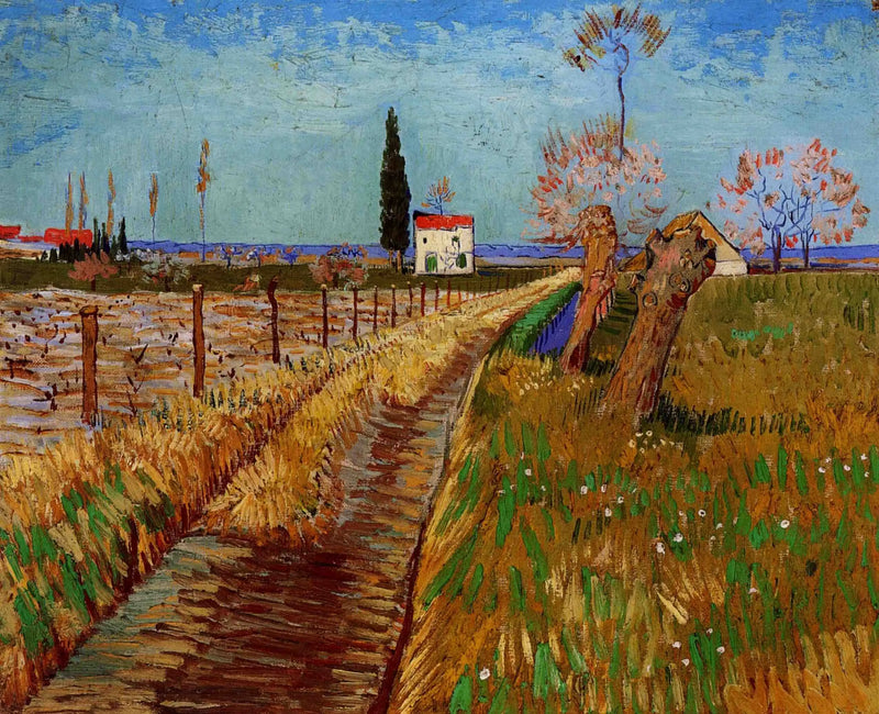 Chemin à travers un champ de saules - Vincent van Gogh
