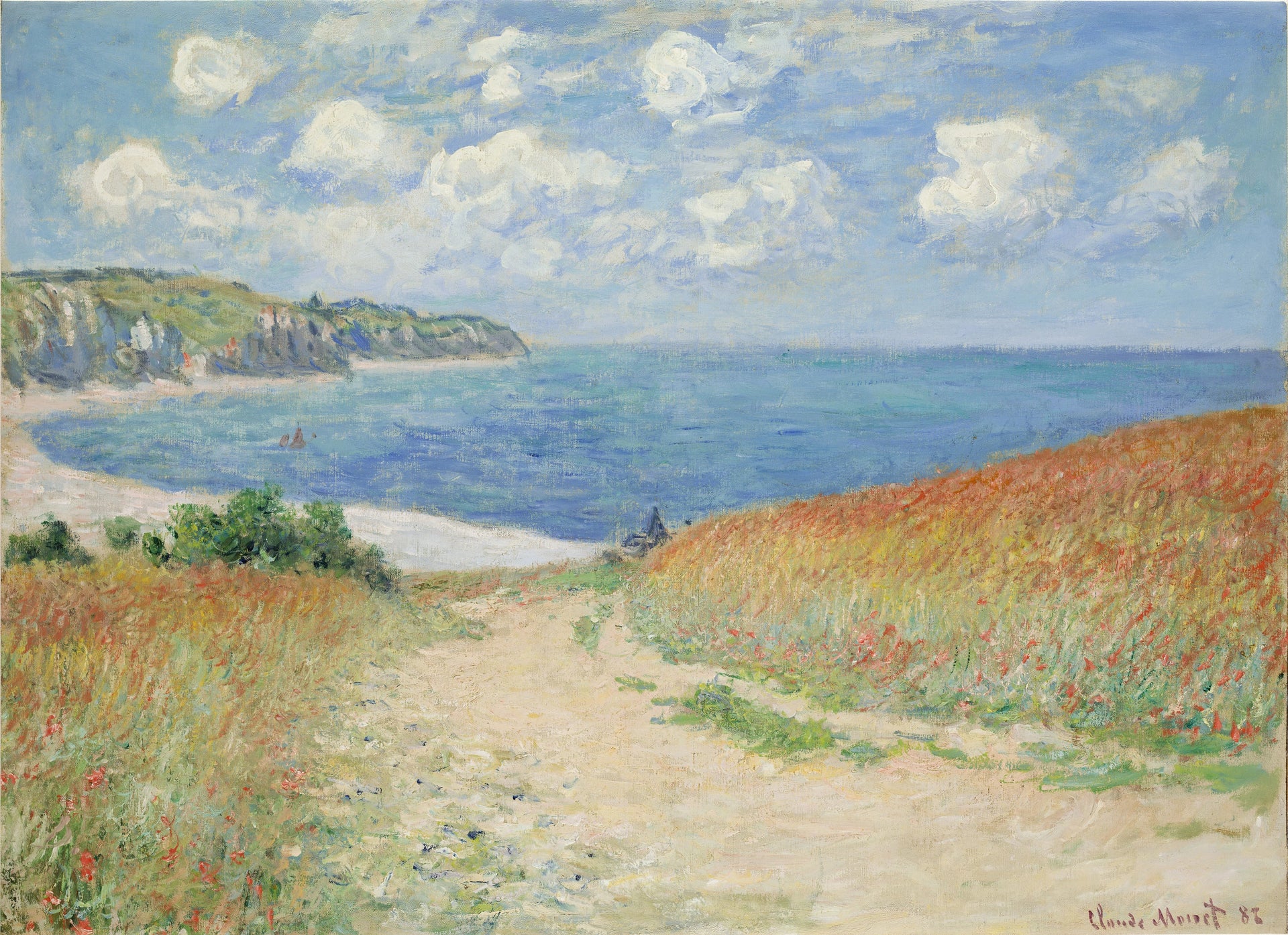 Chemin dans les blés à Pourville W753 par Claude Monet, Denver Art Museum