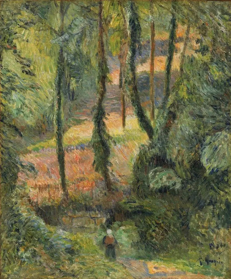 Chemin creux dans une pente boisée - Paul Gauguin