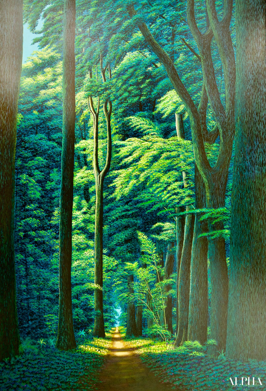 Chemin dans la Forêt Verte | 130 x 190 cm Reproductions de tableaux à la peinture à l’huile