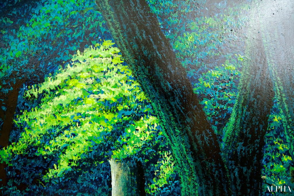 Chemin dans la Forêt Verte | 130 x 190 cm Reproductions de tableaux à la peinture à l’huile