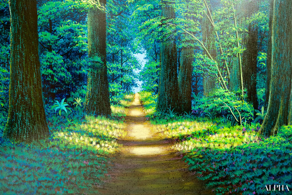 Chemin dans la Forêt Verte | 130 x 190 cm Reproductions de tableaux à la peinture à l’huile