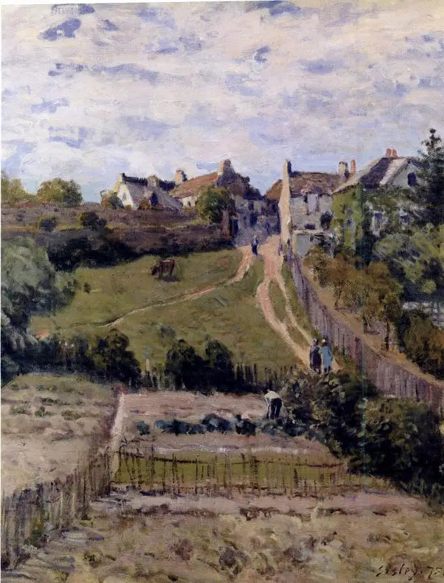 Chemin montant. Un coin du village d'Andrésy - Alfred Sisley