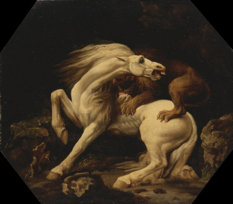 Cheval attaqué par un lion (épisode C) - George Stubbs