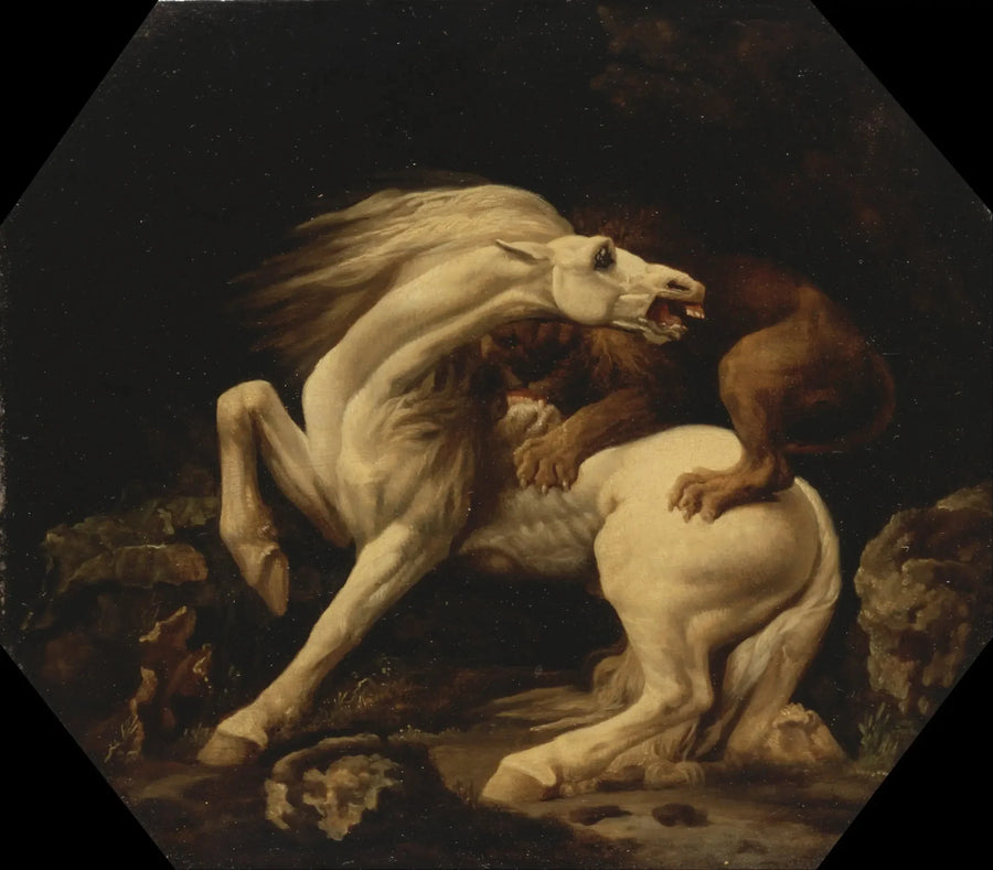 Cheval attaqué par un lion (épisode C) - George Stubbs