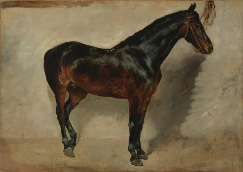 Cheval bai-brun à l'attache - Eugène Delacroix