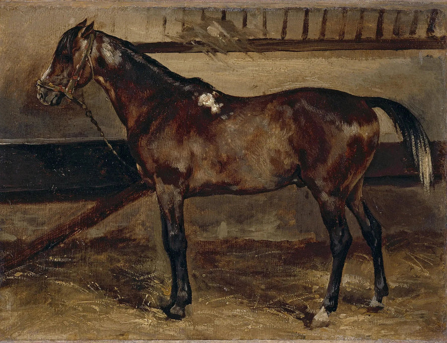 Cheval brun à l'écurie - Théodore Géricault