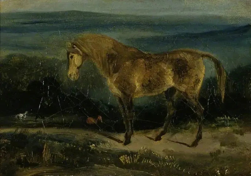 Cheval dans un paysage - Eugène Delacroix