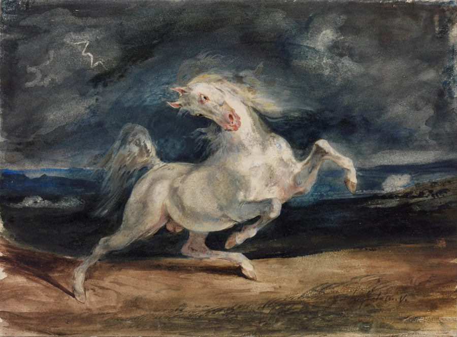 Cheval effrayé par l'orage - Eugène Delacroix