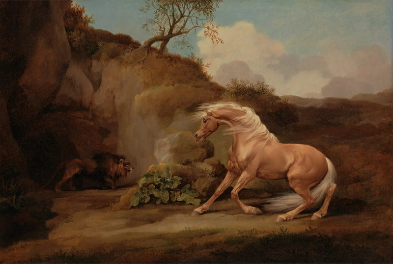Cheval effrayé par un lion - George Stubbs
