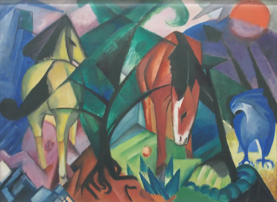 Chevaux et aigle - Franz Marc