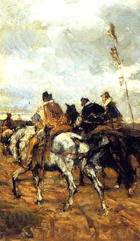 Chevaux et chevaliers - Giovanni Boldini