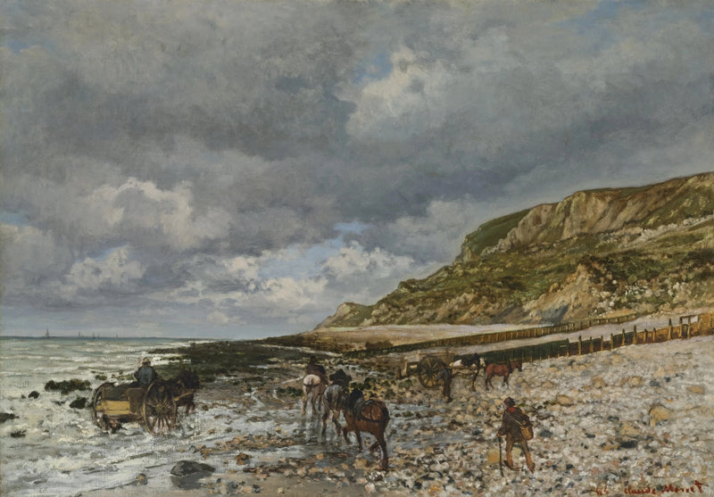 Chevaux à la pointe de la Hève W40 – Claude Monet